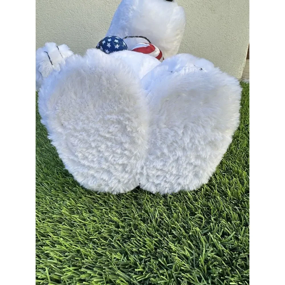 SNOOPY 4th of July PORCH DOOR GREETER PATRIOTIC USA PEANUTS PLUSH 22" Decoration - Picture 12 of 14